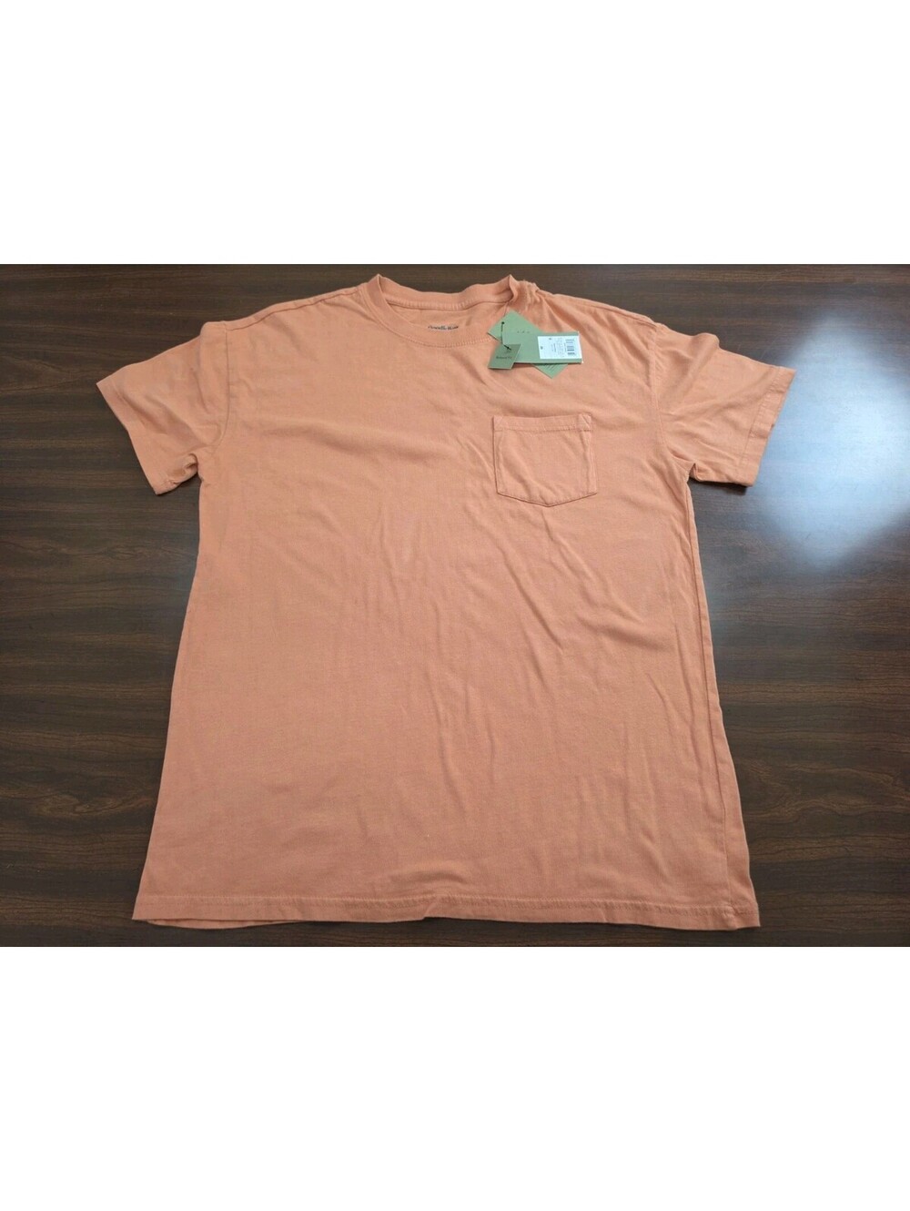 NWT Goodfellow & Co Pocket T Shirt Mens Medium Orange Relaxed Fit 100% Cotton